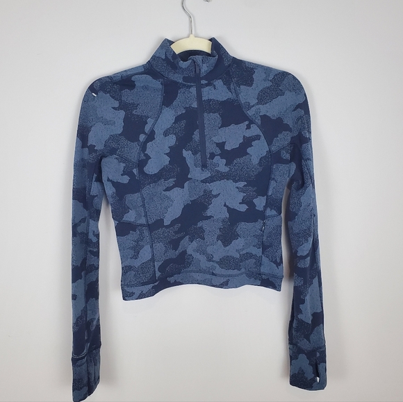 Lululemon Its Rulu Run Cropped Half-Zip Heritage Speckle Camo Jacquard Size 6 - Picture 10 of 12